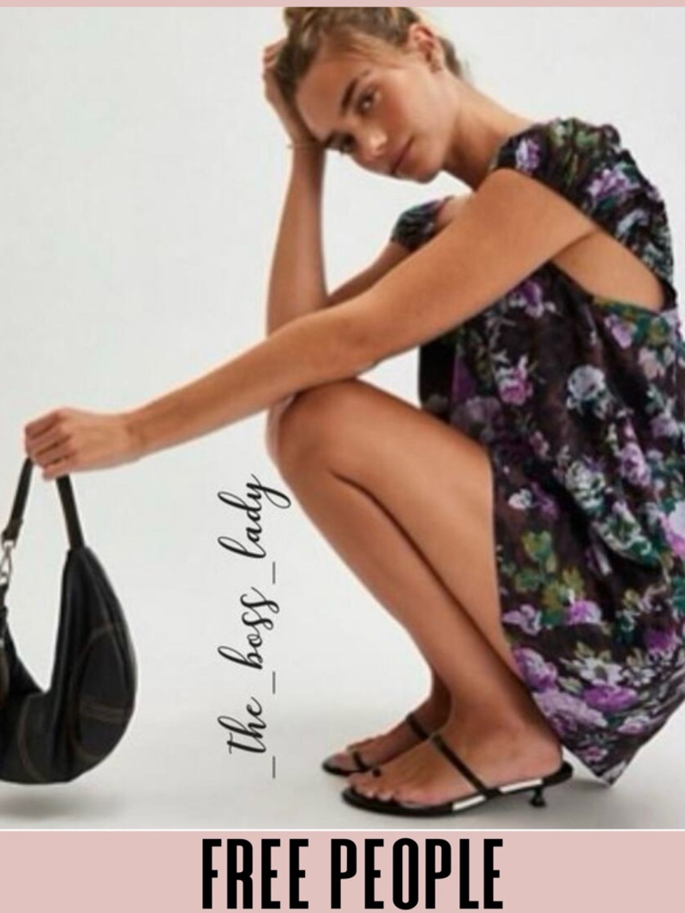 Free People mini dress floral boho pleated summer cotton linen beach sundress